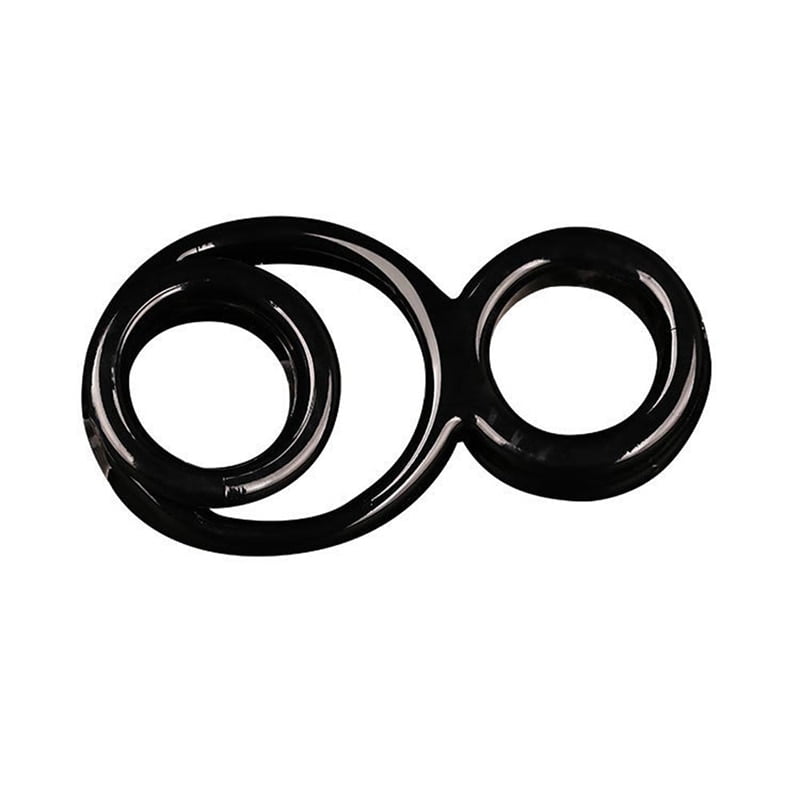 Black-Reusable-Penis-Ring-Delay-Ejaculation-Silicone-Triple-ring-Cock-Ring-Cockring-Prolong-Scrotum-Erection-Sex-4